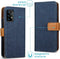 iMoshion Hoesje Geschikt voor Samsung Galaxy A52 (4G) / A52s / A52 (5G) Hoesje Met Pasjeshouder - iMoshion Luxe Canvas Bookcase - Donkerblauw