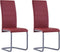 vidaXL - Eetkamerstoelen - 2 - st - kunstleer - rood