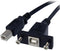 Startech.com 30cm - Inbouwpaneel USB-kabel B naar B F/M - Zwart