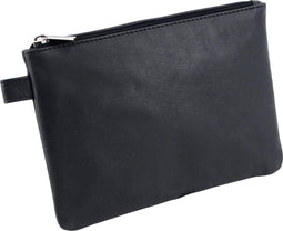 Alassio opbergetui - leer - zwart - 23 x 16 - JU-42233