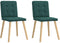 vidaXL - Eetkamerstoelen - 2 - st - stof - donkergroen