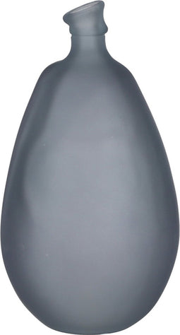 Mica Decorations Pinto Vaas - 26x26x47 cm - recycled Glas - Grijs