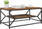 vidaXL - Salontafel - met - Plank - - - Gerecycled - Hout, - 90x50x40 - cm