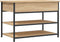 vidaXL - Schoenenbankje - 70x42,5x50 - cm - bewerkt - hout - sonoma - eikenkleurig