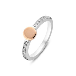 Ti Sento Ring - Verguld - Zilveren ring met zirkonia - Zilverkleurig