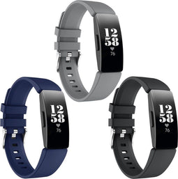 iMoshion Siliconen bandje Multipack voor de Fitbit Inspire - Zwart / Blauw / Grijs