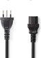 Nedis CH Type 12 - Stroomkabel - IEC-320-C13 - 2.00 m - Zwart