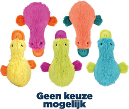 Multipet Duckworth Webster - Pluche Eend met Pieper - 33 cm - Geel