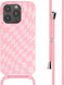 imoshion Hoesje Geschikt voor iPhone 15 Pro Hoesje Met Koord - imoshion Siliconen design hoesje met koord - Roze / Retro Pink