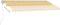 vidaXL - Luifel - vrijstaand - automatisch - 400x300 - cm - geel - en - wit