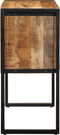 vidaXL - Wandkast - 90x35x75 - cm - massief - ruw - mangohout