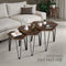 tectake Torquay - Salontafel-set - 3-delig - industrieel donkerbruin