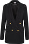 Culture CUeva Classic Blazer - Dames Colbert met gouden knopen - Zwart - Maat 42