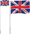 vidaXL - Vlag - met - vlaggenmast - Verenigd - Koninkrijk - 5,55 - m - aluminium