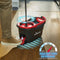 Vileda Turbo Deep Clean - roterende mopset - 3-in-1 systeem met pedaalpers - zwart rood wit paarse