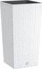 vidaXL - Plantenbak - met - uitneembare - bak - rattan-look - 11/26,5 - L - PP - wit