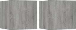 vidaXL - Tv-wandmeubelen - 2 - st - 30,5x30x30 - cm - grijs - sonoma - eikenkleurig