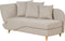 MERI II - Chaise longue - Beige - Linkerzijde - Fluweel