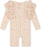 Konges slojd Manuca frill onesie playsuit / Zwempak - Multi hearts - Maat 12 maand