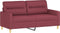 vidaXL - Tweezitsbank - 140 - cm - stof - wijnrood