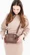 Micmacbags Wildlife Schoudertas - 5 vakken - Donkertaupe