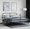 vidaXL - Bedframe - met - voetbord - zonder - matras - metaal - zwart - 160x200 - cm