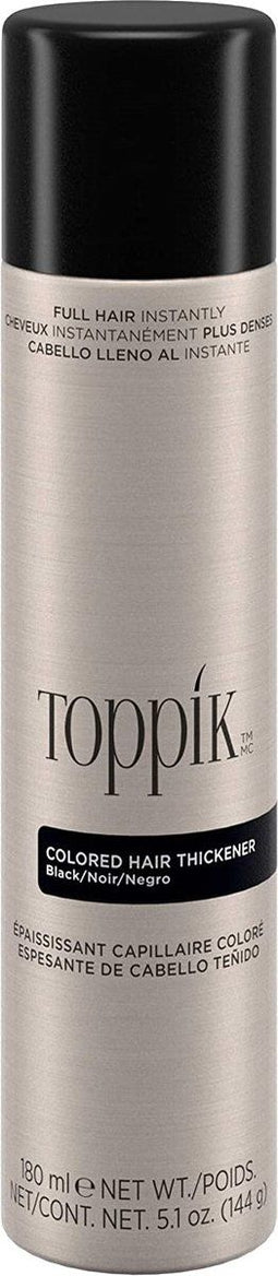Toppik Colored Hair Thickener Zwart- Haarverdikker Spray - Verbergt haaruitval - Direct voller haar