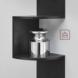 Wandrek Bolt - Zwart - 19,5x19,5x123 cm