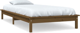 vidaXL - Bedframe - massief - grenenhout - honingbruin - 90x200 - cm