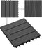 vidaXL - Terrastegels - diep - reliëf - 30x30 - cm - 1 - m² - HKC - zwart - 11 - st