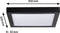 Paulmann Abia - LED-paneel 300x300 mm 22W 2200lm 2700K - Zwart
