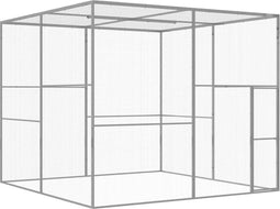 vidaXL - Kattenkooi - 3x3x2,5 - m - gegalvaniseerd - staal