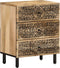 vidaXL - Nachtkastje - 50x33x60 - cm - massief - mangohout