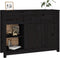 vidaXL - Dressoir - 100x35x74 - cm - massief - grenenhout - zwart