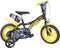 Dino Batman - Kinderfiets 12 Inch - van 2-4 Jaar - met Zijwieltjes - Jongensfiets Zwart