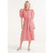 Red striped midi shirt dress - maat XL