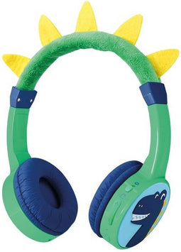 Mobilize Over Ear Kinder Koptelefoon | Max. 85 dB | Bluetooth 5.3 | Aux-Kabel | Dino Ontwerp | Groen
