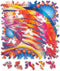 UNIDRAGON Houten Puzzel Voor Volwassenen Abstractie - Gelijktijdige Abstractie - 100 stukjes - 21,7x21,7 cm