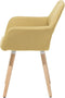 CHICAGO - Eetkamerstoel - Mosterdgeel - Polyester