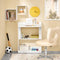 SoBuy FWT92-W - Opklapbaar Bureau - Multifunctioneel Werkstation met Opbergplanken - Wit - 64x58x82 cm