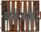 Buffalo BK1215M - Backgammon set - Kunstleren koffer met dobbelstenen - Bruin