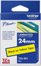Brother TZE651 - Laminated Tape - 24 mm x 8 m - Geel/Zwart