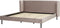 ARETTE - Tweepersoonsbed - Taupe - 180 x 200 cm - Fluweel