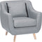 ARENDAL - Fauteuil - Lichtgrijs - Polyester