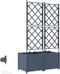 vidaXL - Tuinbakken - met - Waterirrigatiesysteem - 2 - stuks - Grijs