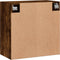 vidaXL - Wandkast - 60x31x60 - cm - bewerkt - hout - gerookt - eikenkleurig