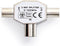 Nedis Satelliet- en Antenne-Adapter - 2x Coax Male - IEC (Coax) Female - Vernikkeld - 75 Ohm - T-Splitter - Metaal - Zilver - 1 Stuks - Envelop