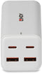 Lindy 100W - 4-Port USB Type A & C GaN Charger - Adaptive Fast Charging Power Delivery 1.0 PPS - Wit