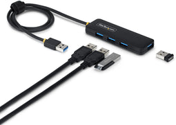 Startech.com 4-Port USB-A Hub - USB 3.2 Gen 1 5Gbps - Compact met 61cm kabel - Zwart