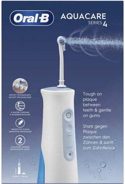 Oral-B AquaCare 4 - Oral Irrigator - Draadloos - Wit Blauw